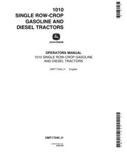 John Deere 1010 Tractors Operator's Manuals (OMT17340)