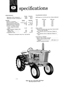 Alternative view of John Deere 1010 Single Row-Crop Gas/Diesel Tractors Operator's Manual (OMT17340)