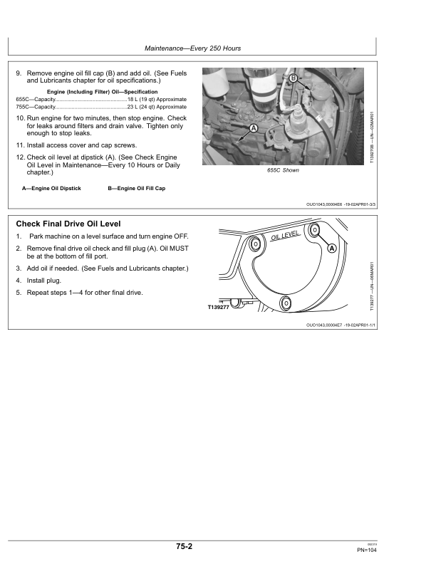 John Deere 655C, 755C Crawler Loaders Operator's Manuals (OMT181139) - Image 2