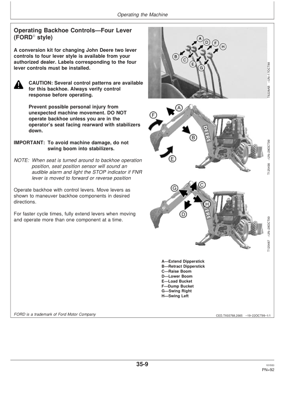 John Deere 410E Backhoes Operator's Manuals (OMT184380) - Image 3