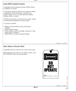 Alternative view of John Deere 670C, 670CH, 672CH Motor Graders Operator's Manuals (OMT184948)