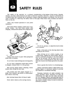 Alternative view of John Deere 1010 Tractors Operator's Manuals (OMT19260)