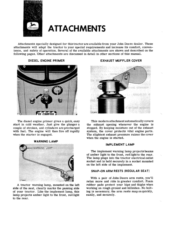 John Deere 1010 Series Tractors Operator's Manual (OMT19260) - Image 2