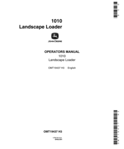 John Deere 1010 Landscape Loader Operator's Manual (OMT19437)