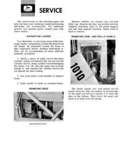 Alternative view of John Deere 1010 Landscape Loader Operator's Manual (OMT19437)