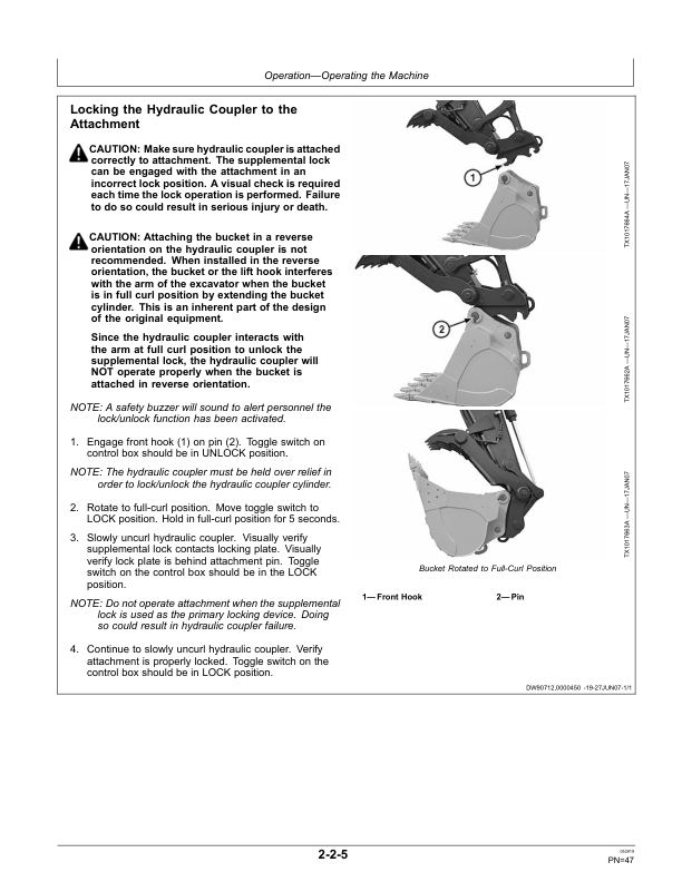 John Deere 135C RTS, 225CLC RTS Excavators Operator's Manuals (OMT200346) - Image 2