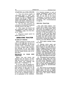 Alternative view of John Deere 420 Utility Tractor Operator's Manual (OMT211155)