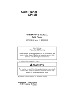 John Deere CP12B Attachments Operator's Manuals (OMT212946)