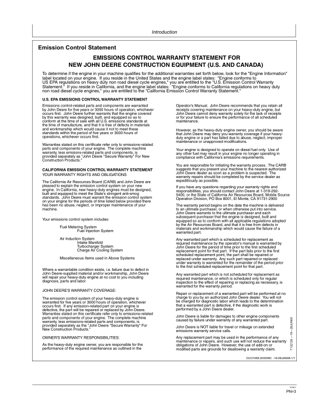 John Deere 640GIII, 648GIII, 460D Skidders Operator's Manuals (OMT214469) - Image 2