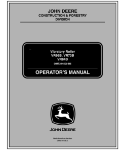 John Deere VR66B, VR73B, VR84B Attachments Operator's Manuals (OMT214500)