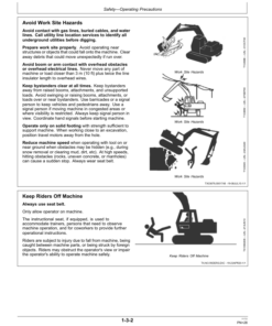 Alternative view of John Deere 350DLC Excavators Operator's Manuals (OMT221098)