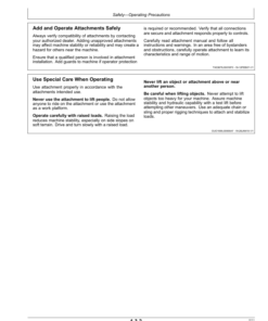 Alternative view of John Deere RT52, RT66 Attachments Operator's Manuals (OMT229529)