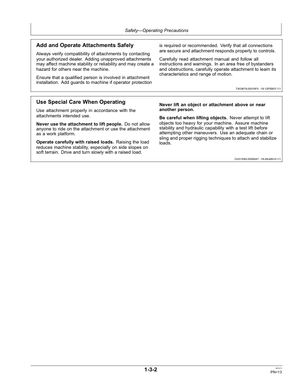 John Deere RT52, RT66 Attachments Operator's Manuals (OMT229529) - Image 2