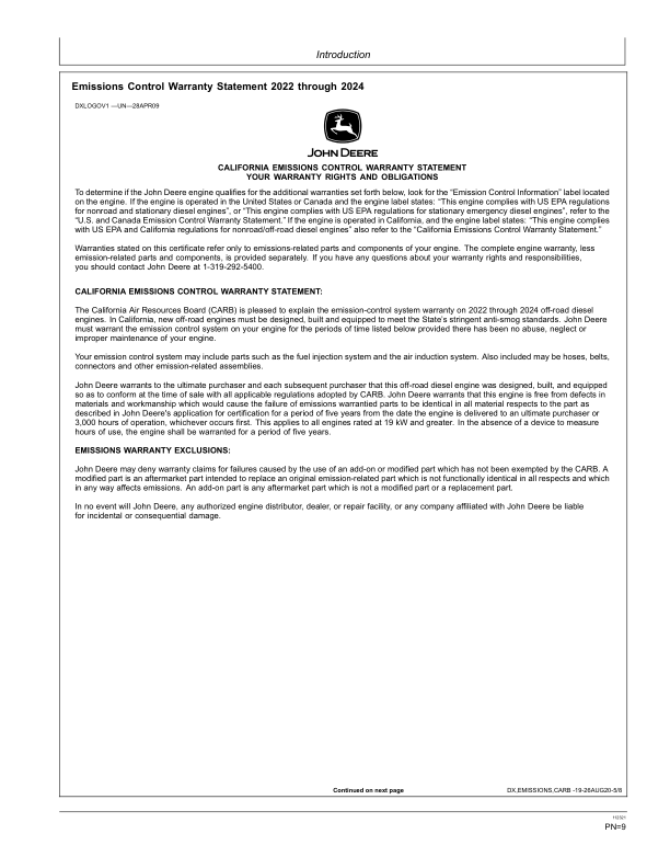 John Deere 2954D Loggers Operator's Manuals (OMT231397) - Image 2