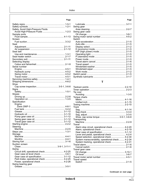 John Deere ZAXIS290F-3 Processors Operator's Manuals (OMT231473) - Image 3