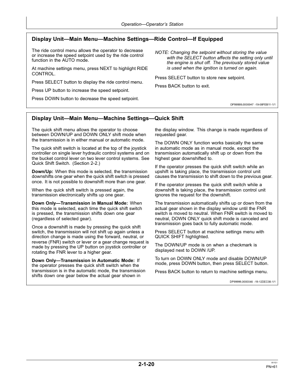John Deere 824K Loaders Operator's Manuals (OMT232013) - Image 2