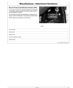 Alternative view of John Deere HH15, HH30, HH50, HH75 Worksite Pro Attachments Operator's Manuals (OMT235541)