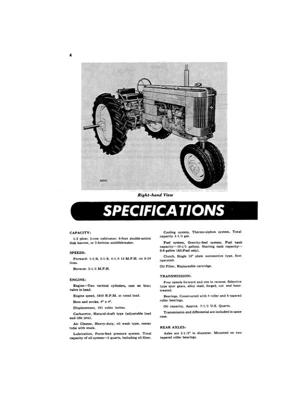 John Deere Model 40 Series Tractor Operator's Manual (OMT2455) - Image 2