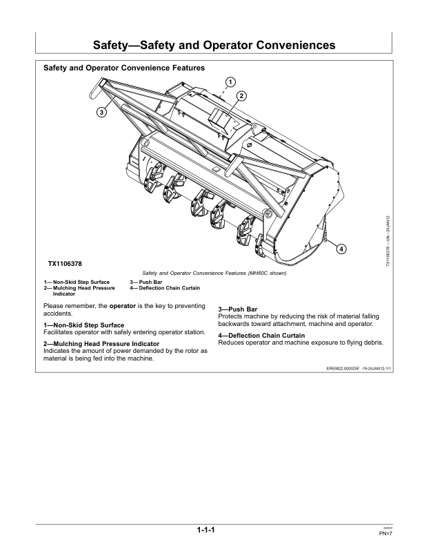 John Deere MH60, MH60C Worksite Pro Attachments Operator's Manuals (OMT250026) - Image 2