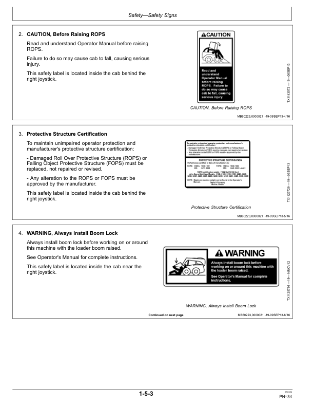 John Deere 319E, 323E Skid Steers Operator's Manuals (OMT306351) - Image 3