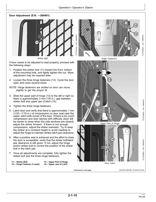 John Deere 318E, 320E, 324E Skid Steers Operator's Manuals (OMT306353) - Image 3