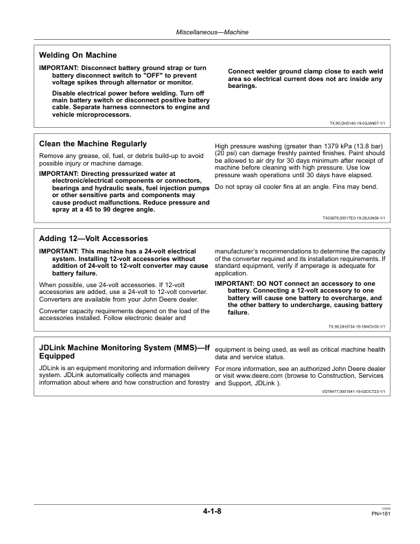 John Deere 450DLC, 650DLC, 850DLC Excavators Operator's Manuals (OMT310998) - Image 2
