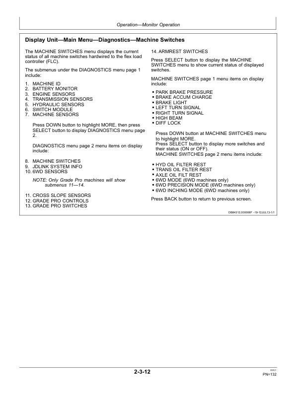 John Deere 670G, 670GP, 672G, 672GP Motor Graders Operator's Manuals (OMT314823) - Image 3