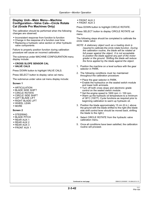 John Deere 870G, 870GP, 872G, 872GP Motor Graders Operator's Manuals (OMT314826) - Image 4
