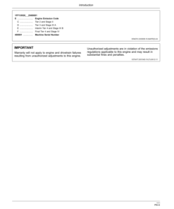 Alternative view of John Deere 135G Excavators Operator's Manuals (OMT319586)