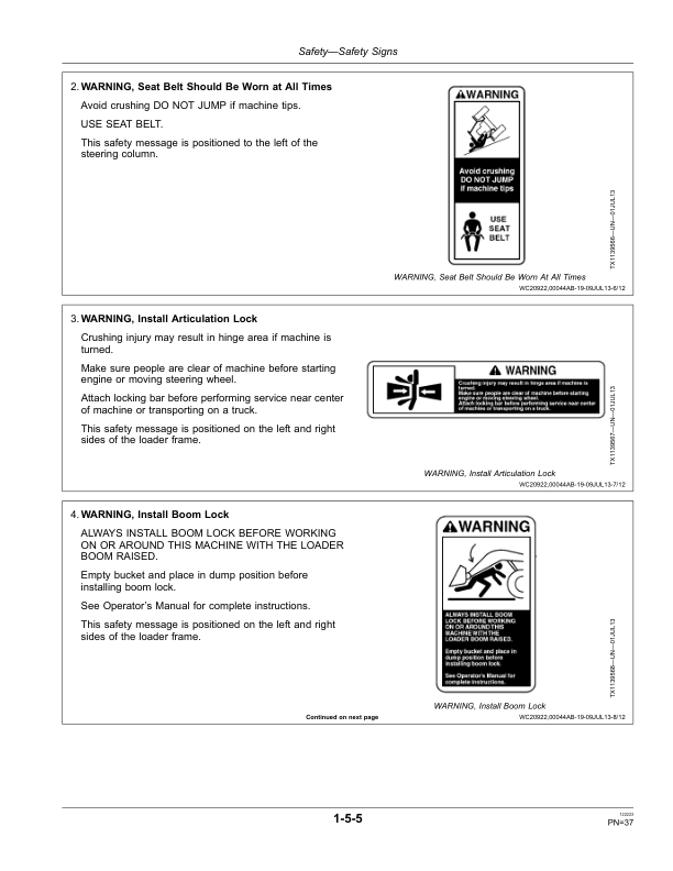 John Deere 204K, 304K Loaders Operator's Manuals (OMT333031) - Image 2