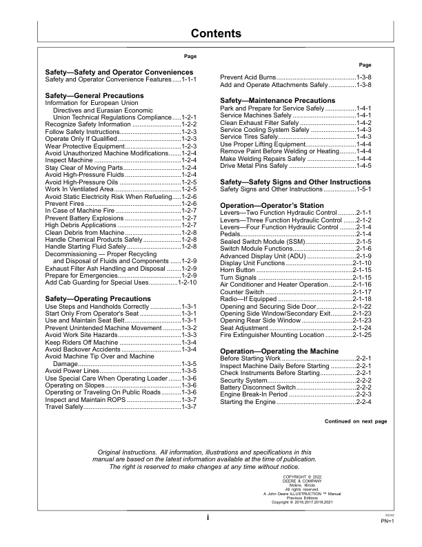 John Deere 444K Loaders Operator's Manuals (OMT337062X19) - Image 2