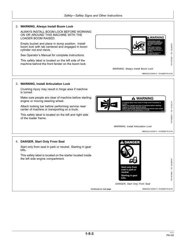 John Deere 524K Loaders Operator's Manuals (OMT337787X19) - Image 2