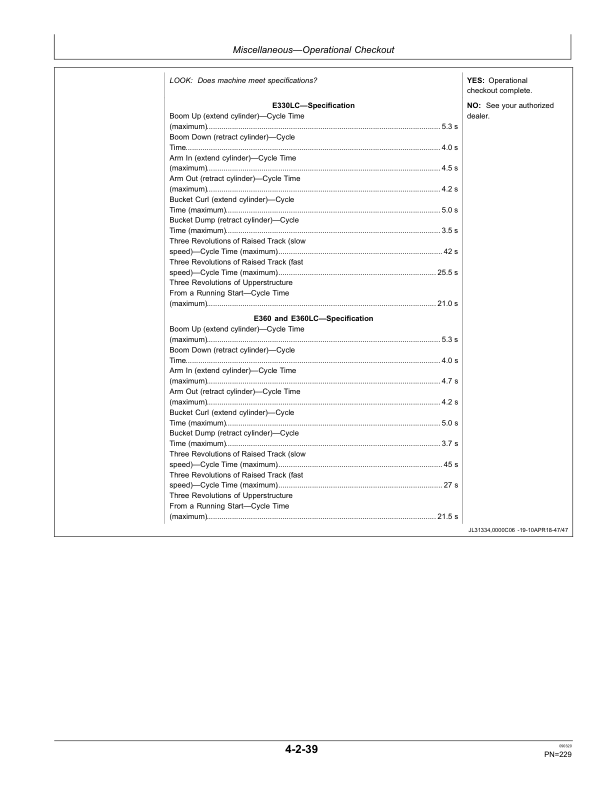 John Deere E330LC, E360, E360LC Excavators Operator's Manuals (OMT347511X19) - Image 3