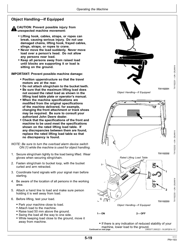 John Deere 470GLC Excavators Operator's Manuals (OMT352329) - Image 3