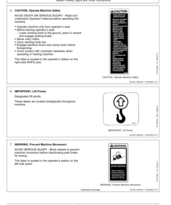 Alternative view of John Deere 315SL, 325SL Backhoe Loaders Operator's Manuals (OMT357608X19)
