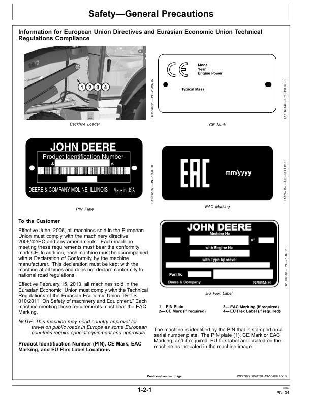 John Deere 315SL Backhoe Loaders Operator's Manuals (OMT358715X19) - Image 3