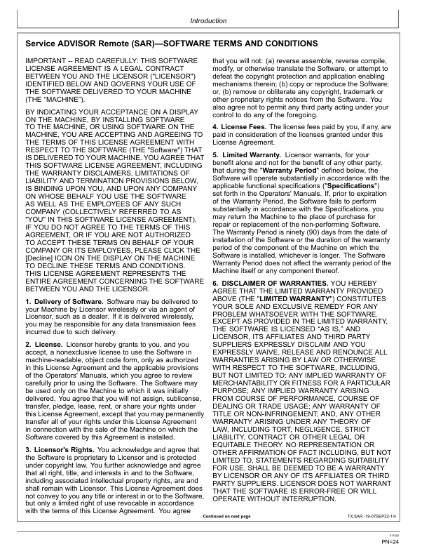 John Deere 2154G Excavator Operator's Manuals (OMT361330X19) - Image 2