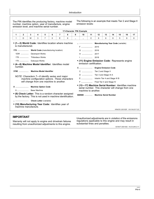 John Deere 370E, 410E, 460E Articulated Dump Trucks Operator's Manuals (OMT363009X19) - Image 2
