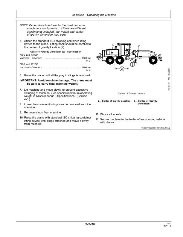 John Deere 770G, 770GP, 772G, 772GP Motor Graders Operator's Manuals (OMT363023X19) - Image 2