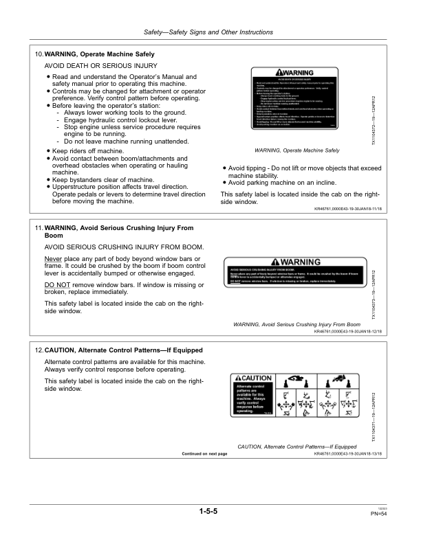 John Deere 210G, 210GLC Excavators Operator's Manuals (OMT364030X19) - Image 2