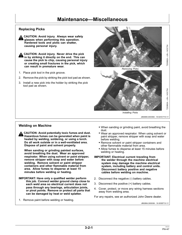 John Deere CP12D, CP18D, CP24D, CP30D Worksite Pro Attachments Operator's Manuals (OMT372805X19) - Image 2