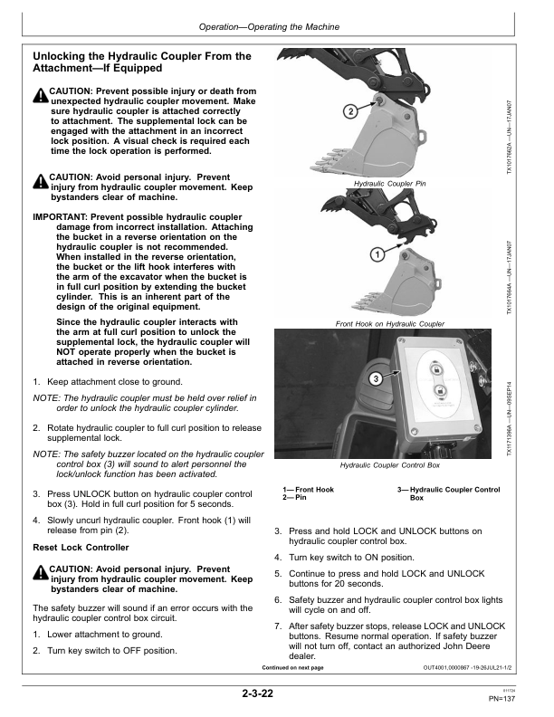 John Deere 470GLC Excavators Operator's Manuals (OMT377205X19) - Image 2