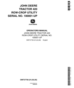John Deere 420 Tractors Operator's Manuals (OMT37756)
