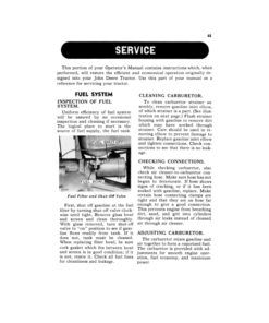 Alternative view of John Deere Tractor 420 Row-Crop Utility (100001-) Operator's Manual (OMT37756)