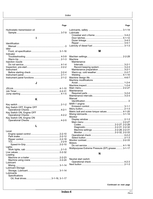 John Deere 700J-II Crawler Dozers Operator's Manuals (OMT384340X19) - Image 3