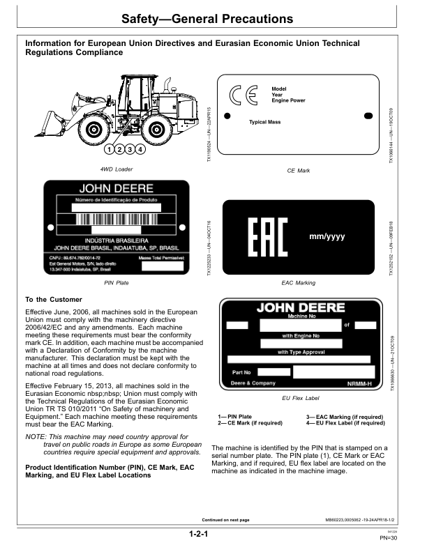 John Deere 544K SERIES II Loaders Operator's Manuals (OMT386124X19) - Image 2