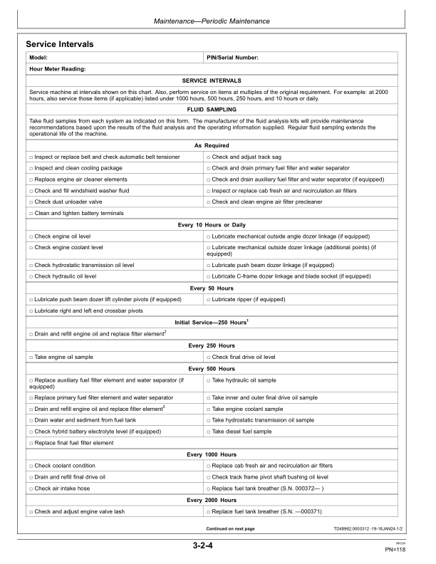 John Deere 850J-II Crawler Dozers Operator's Manuals (OMT392842X19) - Image 3