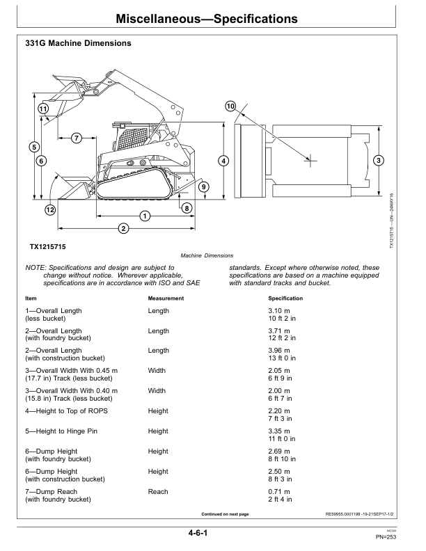 John Deere 331G, 333G Skid Steers Operator's Manuals (OMT394559X19) - Image 3
