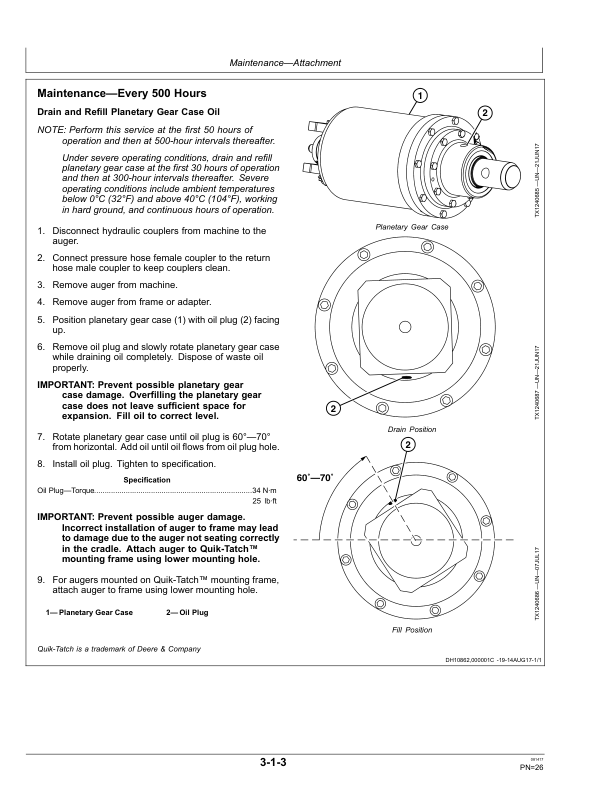 John Deere PA15B, PA30B Worksite Pro Attachments Operator's Manuals (OMT400601X19) - Image 2