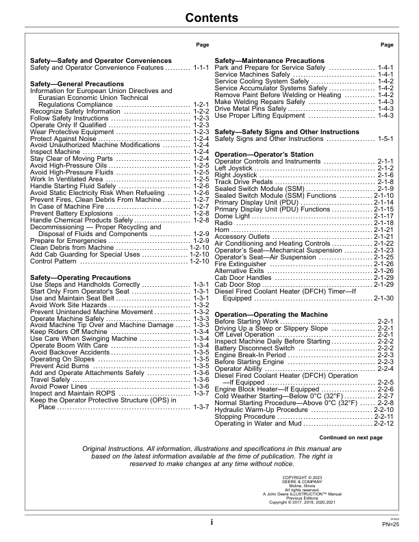 John Deere 903M, 953M, 959M Tracked Feller Bunchers Operator's Manuals (OMT401135X19) - Image 2